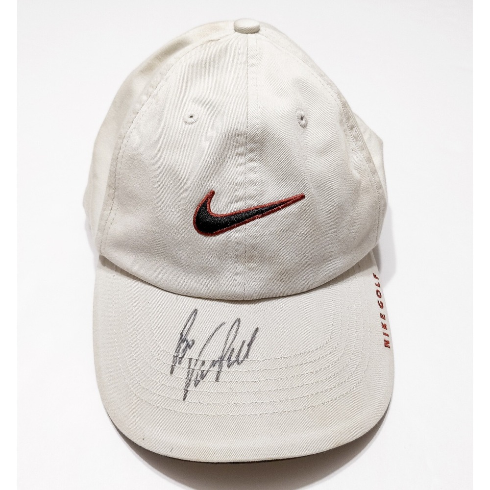 Vintage‎ NIKE GOLF Bo Van Pelt PGA Golfer Autographed Hat Beige